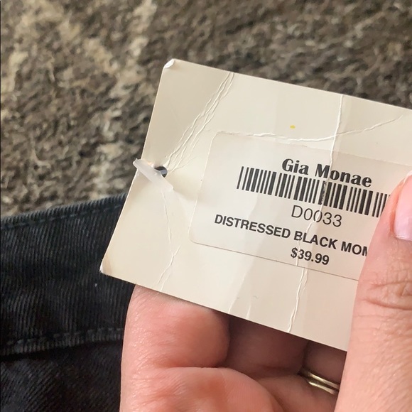 Black Distressed Mom Jeans - Picture 9 of 9